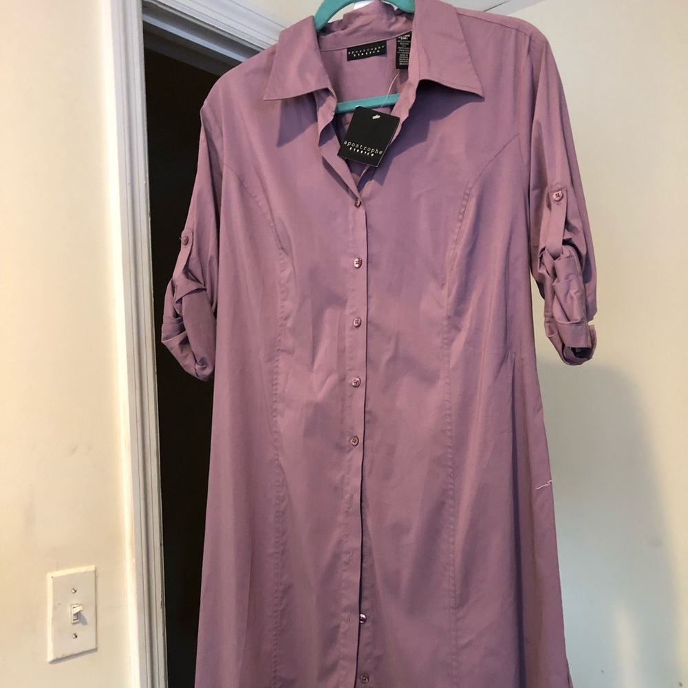 Apostrophe Stretch Shirt Dress